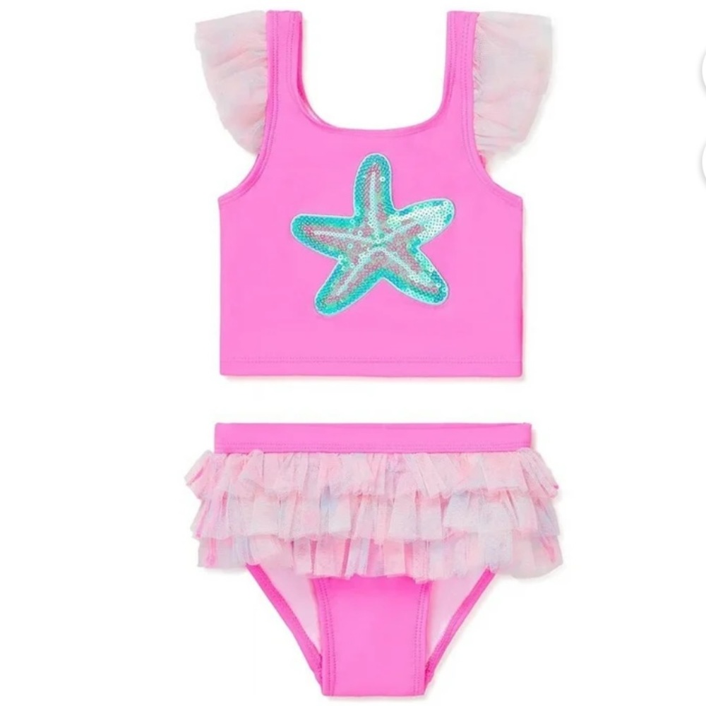 Toddler Girl Flapdoodle Swimsuit Set